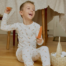 Load image into Gallery viewer, Petit Lem Carrots Print on Off-White PJ Set
