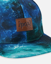 Load image into Gallery viewer, deux par deux Boys Printed Cap - Blue Wave
