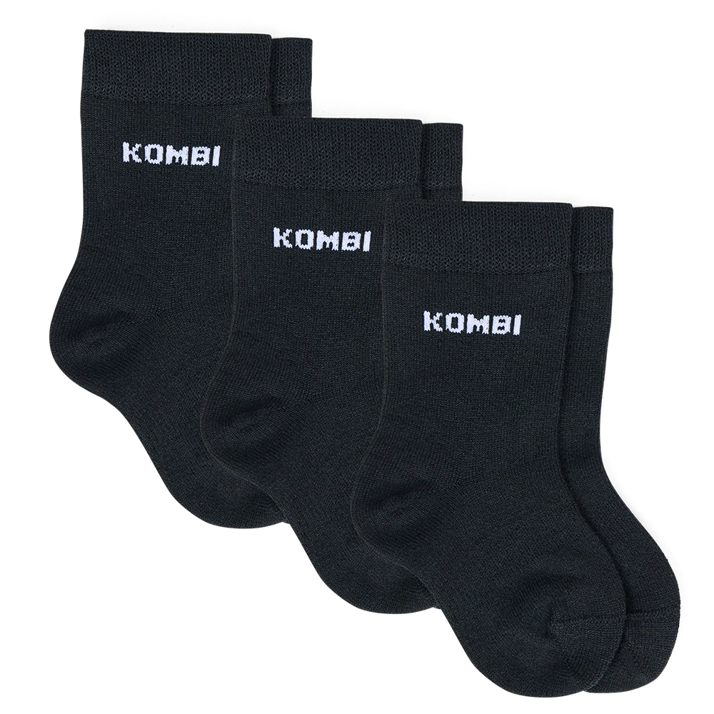 Kombi 3-Pack Infant Merino Socks - Black