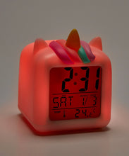 Load image into Gallery viewer, Yes Designs Colour Change Unicorn Clock
