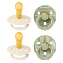 Load image into Gallery viewer, BIBS Natural Rubber Pacifier 4 Pack
