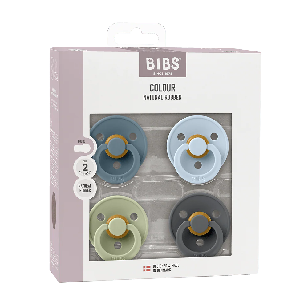 BIBS Natural Rubber Pacifier 4 Pack