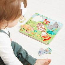 Load image into Gallery viewer, Janod 5-piece Farmhouse Tactile Puzzle
