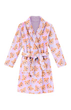 Load image into Gallery viewer, Preppy Goose Girls Plush Lavender Teddy Loungewear Robe
