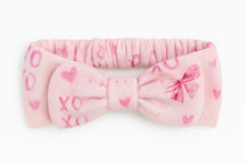 Load image into Gallery viewer, Preppy Goose Girls Plush Bow Print Spa Wrap w/Headband
