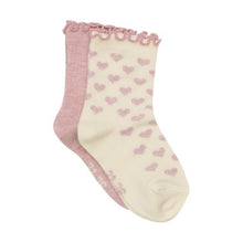 Load image into Gallery viewer, Minymo Girls 2PK Lettuce Hem Socks
