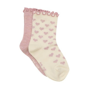 Minymo Girls 2PK Lettuce Hem Socks