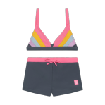 Load image into Gallery viewer, Color Kids Youth Girls Two Piece Boyshort Bikini Set
