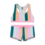 Load image into Gallery viewer, Color Kids Girls Two Piece Stripe Boyshort Bikini Set
