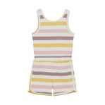 Color Kids Girls Striped Jumpsuit - Coral Blush