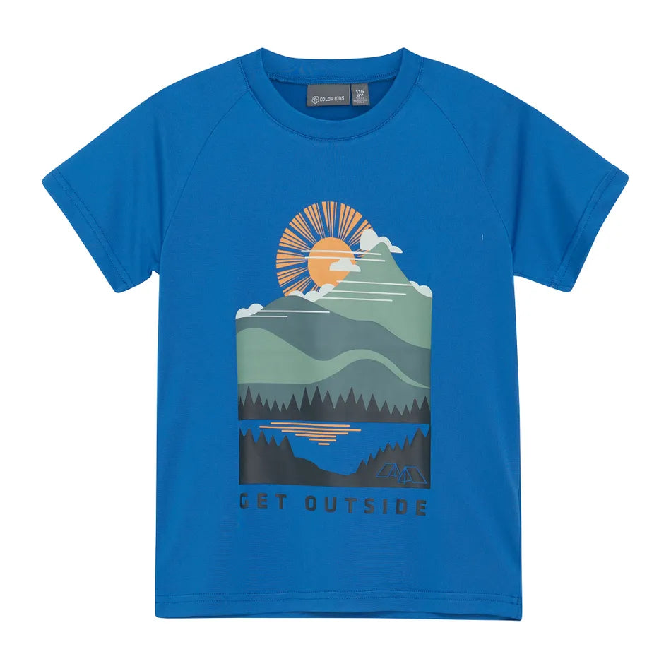 Color Kids Boys Horizon T-Shirt - Campanula
