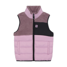 Load image into Gallery viewer, Color Kids Quilted Colourblock Vest - Toadstool
