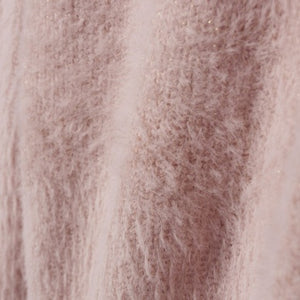 Creamie Girls Pullover Knit Glitter - Silver Pink
