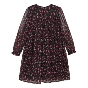 Creamie Youth Girls Flower Print Dress - Black