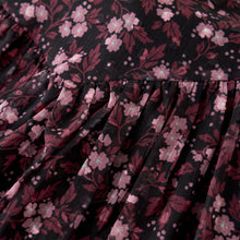 Load image into Gallery viewer, Creamie Youth Girls Flower Print Dress - Black
