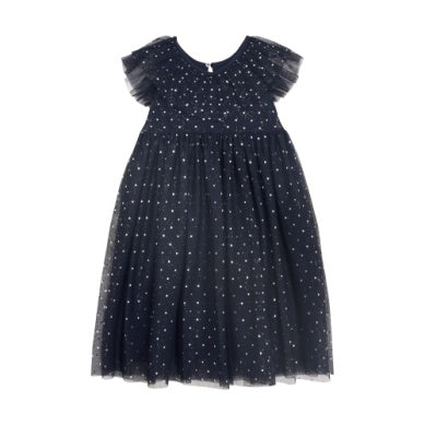 Creamie Youth Girls Mesh Dress - Black Iris