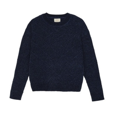 Creamie Girls Knit Pullover - Black Iris