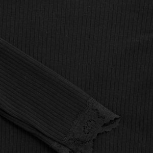 Creamie Girls Long Sleeve T-Shirt - Black
