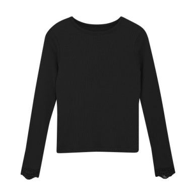 Creamie Girls Long Sleeve T-Shirt - Black