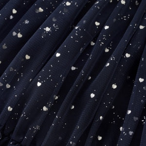 Creamie Girls Mesh Dress - Black Iris