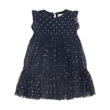 Load image into Gallery viewer, Creamie Girls Mesh Dress - Black Iris
