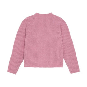 Creamie Girls Knit Cardigan - Wild Rose