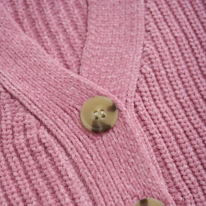 Creamie Girls Knit Cardigan - Wild Rose