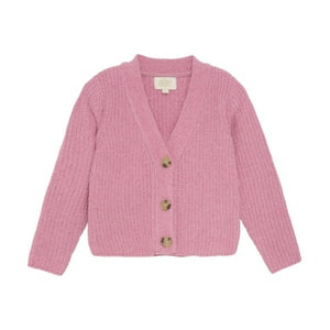 Creamie Girls Knit Cardigan - Wild Rose
