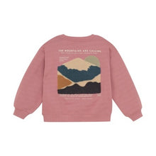Load image into Gallery viewer, Daily7 Girls Oversized Mountains Sweatshirt - Coral Clay
