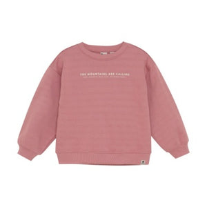 Daily7 Girls Oversized Mountains Sweatshirt - Coral Clay