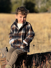 Load image into Gallery viewer, Me &amp; Henry Boys Adobe Shacket - Black/Brown Plaid
