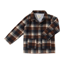 Load image into Gallery viewer, Me &amp; Henry Boys Adobe Shacket - Black/Brown Plaid
