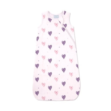 Coccoli Baby Modal Sleep Sack 1.5 TOG - Hearts on Light Pink