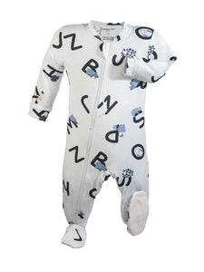 ZippyJamz Bamboo Footed Sleeper - AlphaJamz