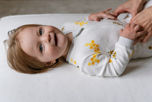 Load image into Gallery viewer, ZippyJamz Baby Organic Cotton Bee Happy Sleeper
