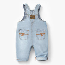 Load image into Gallery viewer, Souris Mini Baby Striped Denim Overalls - Light Blue

