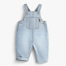 Load image into Gallery viewer, Souris Mini Baby Striped Denim Overalls - Light Blue
