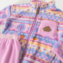 Load image into Gallery viewer, Souris Mini Baby/Toddler Patterned Fleece Jacket - Purple
