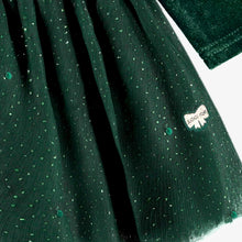 Load image into Gallery viewer, Souris Mini Baby Girls Green Velvet &amp; Sequin Dress - Green
