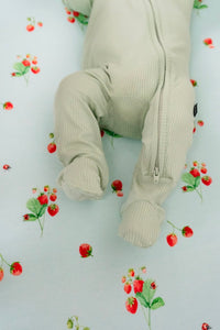 Belan.J Baby Ribbed Bamboo Sleeper - Misty Sage