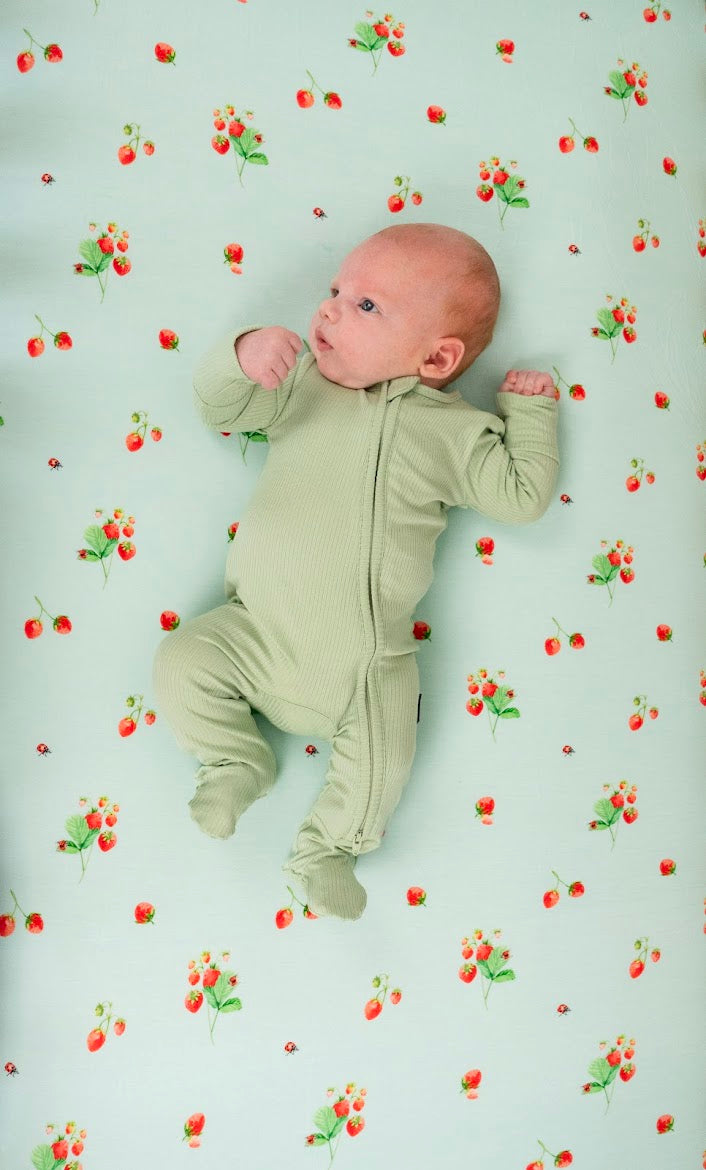 Belan.J Baby Ribbed Bamboo Sleeper - Misty Sage