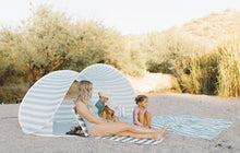Load image into Gallery viewer, Current Tyed Waterproof Beach Mat - Sage Stripes

