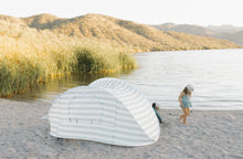 Load image into Gallery viewer, Current Tyed Oversized Beach Pop Up Tent - Sage Stripes
