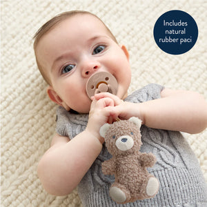 Itzy Ritzy Bitzy Pal - Natural Rubber Pacifier & Stuffed Animal