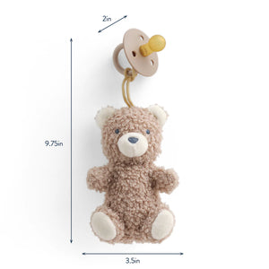 Itzy Ritzy Bitzy Pal - Natural Rubber Pacifier & Stuffed Animal