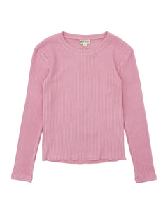 Feather 4 Arrow Girls Blake Rib Top - Misty Mauve