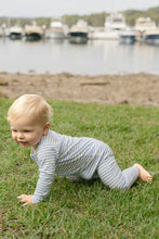 Load image into Gallery viewer, Bambi &amp; Birdie Baby Zipper Sleeper - Blue Stripe
