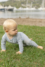Load image into Gallery viewer, Bambi &amp; Birdie Baby Zipper Sleeper - Blue Stripe
