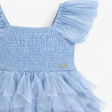 Load image into Gallery viewer, Souris Mini Girls Dress in Soft Tulle - Blue
