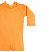 Load image into Gallery viewer, Current Tyed "Brights" Neon Orange Solid Ribbed Sunsuit
